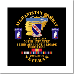 Afghanistan Vet w  1st Bn, 508th Inf - 173rd Airborne Bde - OEF - 2005 Posters and Art